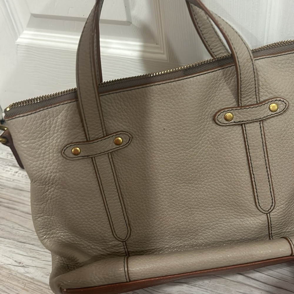 Fossil Felicity Satchel Medium Handba Leather Pur… - image 4